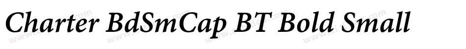 Charter BdSmCap BT Bold Small Cap字体转换